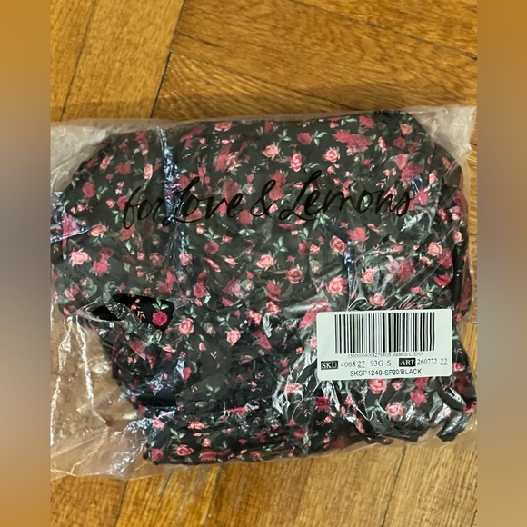 For Love and & Lemons Melrose Black Floral Mini Dress Victoria's Secret SMALL - Picture 6 of 6